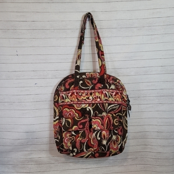 VERA BRADLEY PUCCINI TALL ZIP PAISLEY TOTE - Picture 2 of 13
